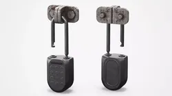 Old Rusted Digital Padlock Open State 3D model