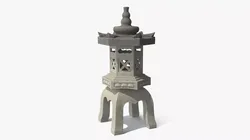 Oriental Stone Garden Light 3D model