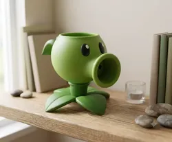Peashooter Planter Pot Plants vs Zombies Fan Art 3D Print Ready 3D print model
