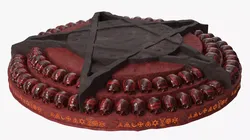 Pentagram Altar Circle Engraved 3D model