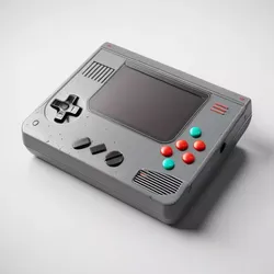 Retro Handheld Game Console 3D Model 3D model