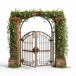 Rusted Ivy Garden Gate 3D model
