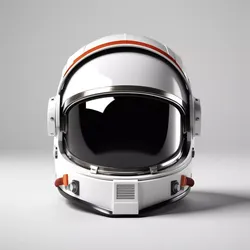 Sleek Astronaut Helmet with Scratched Visor 3D model