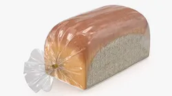Sliced White Sandwich Bread Clear Pack 3D model
