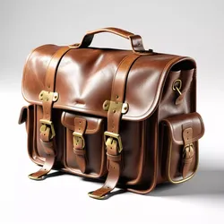Weathered Leather Satchel 3D Model 3D model