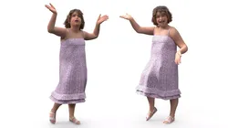 Young Fat Girl Rigged for Cinema 4D 3D model