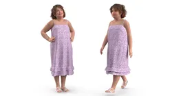 Young Fat Girl Rigged for Maya 3D model