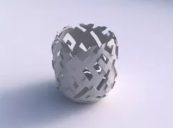 Bowl cylindrical with cuts and 3D print model
