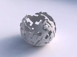 Bowl Spheric wavy with cuts and 3D print model