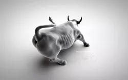 Charging Bull at Manhattan  3D print model
