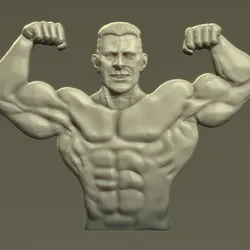 Male Bodybuilder Bas Relief 3D Model