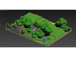 Minecraft diorama setting