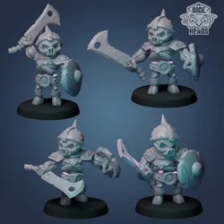 Pig Skeleton Infantry (pre-supported included, 25mm)