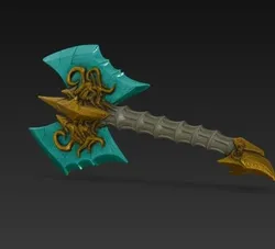 The Demon King Baalzrodan Demonic War Axe – Fantasy Double-Blade Weapon