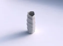 Vase arc hexagon with curved creases 3D print model