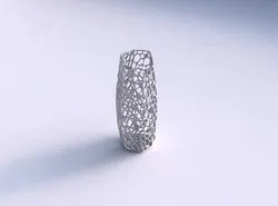 Vase arc hexagon with twisted dense organic lattice 3D print model