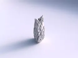 Vase curved tipping triangle 2 with cuts and 3D print model