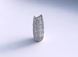 Vase double arc hexagon with dense organic lattice 3D print model