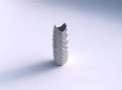 Vase double arc hexagon with distorted and twisted grid plates 3D print model