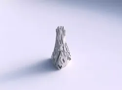 Vase grounded tilted triangle with cuts and 3D print model