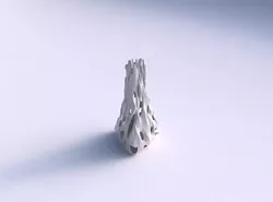 Vase grounded tilted triangle with faceted cuts and 3D print model