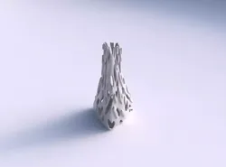 Vase grounded triangle with smooth cuts and 3D print model