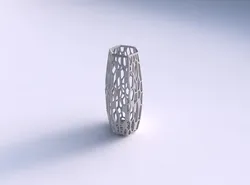 Vase hexagon with faceted organic lattice 3D print model