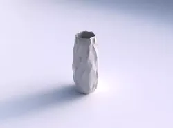 Vase hexagon with low-polygon 3D print model