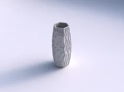 Vase hexagon with organic dents 3D print model