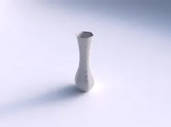 Vase larger opening hexagon with curved horizontal sections 3D print model