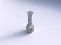 Vase larger opening hexagon with twisted lattice tiles 3D print model