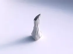 Vase puffy tappered triangle with low-polygon 3D print model