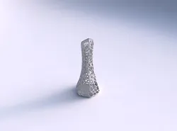 Vase squeezed and bent hexagon with dense organic lattice 3D print model