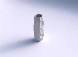 Vase squeezed hexagon with bubbles 3D print model