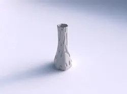 Vase squeezed hexagon with cavities smooth 3D print model