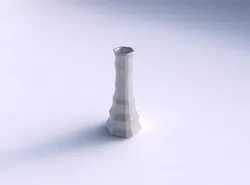 Vase squeezed hexagon with curved creases 3D print model