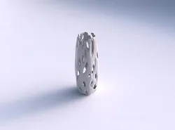 Vase squeezed hexagon with faceted cuts 3D print model
