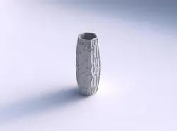 Vase squeezed hexagon with organic dents 3D print model