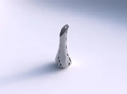 Vase top bent hexagon 2 with checker grid lattice 3 3D print model