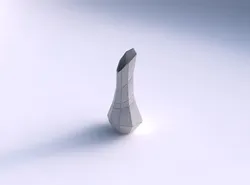 Vase top bent hexagon 2 with large plates 3D print model
