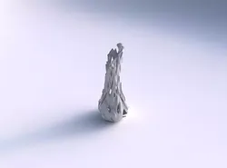 Vase top bent hexagon 2 with smooth cuts and 3D print model