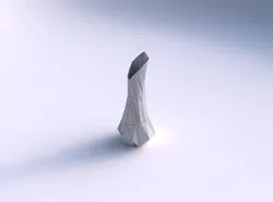 Vase top bent hexagon 2 with twisted random triangle plates 3D print model