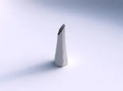 Vase top bent hexagon with fine organic cells 3D print model