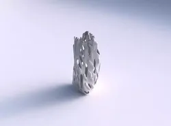Vase twist curved tipping triangle 2 with smooth cuts and 3D print model