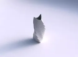 Vase twist curved tipping triangle 2 with twisted diagonal grid 3D print model