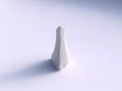 Vase twist grounded tilted triangle with twisted rocky 3D print model