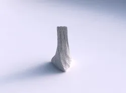 Vase twist grounded tipping triangle with fine mosaic plates 3D print model