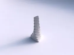 Vase twist grounded tipping triangle with twisted grid plates 3D print model