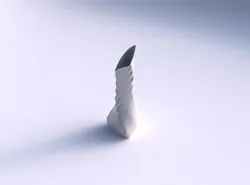 Vase twist puffy tappered triangle with curved horizontal sec... 3D print model