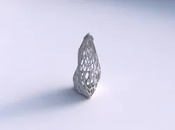 Vase twist puffy tipped triangle with cracked organic lattice  3D print model